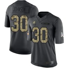 Limited D'Ernest Johnson Youth Black Jersey - #30 Football Cleveland Browns 2016 Salute to Service Limited D'Ernest Johnson Youth Black Jersey - #30 Football Cleveland Browns 2016 Salute to Service